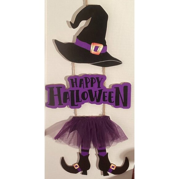 Witch-Themed Happy Halloween Hanging Decor - Picture 2 of 4